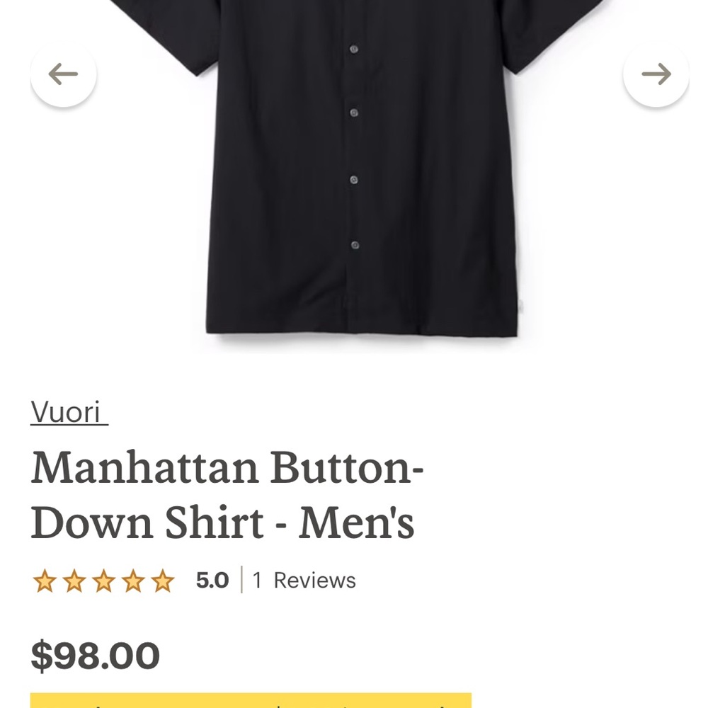 Vuori Light Gray Casual Button Down Shirt - Picture 9 of 9